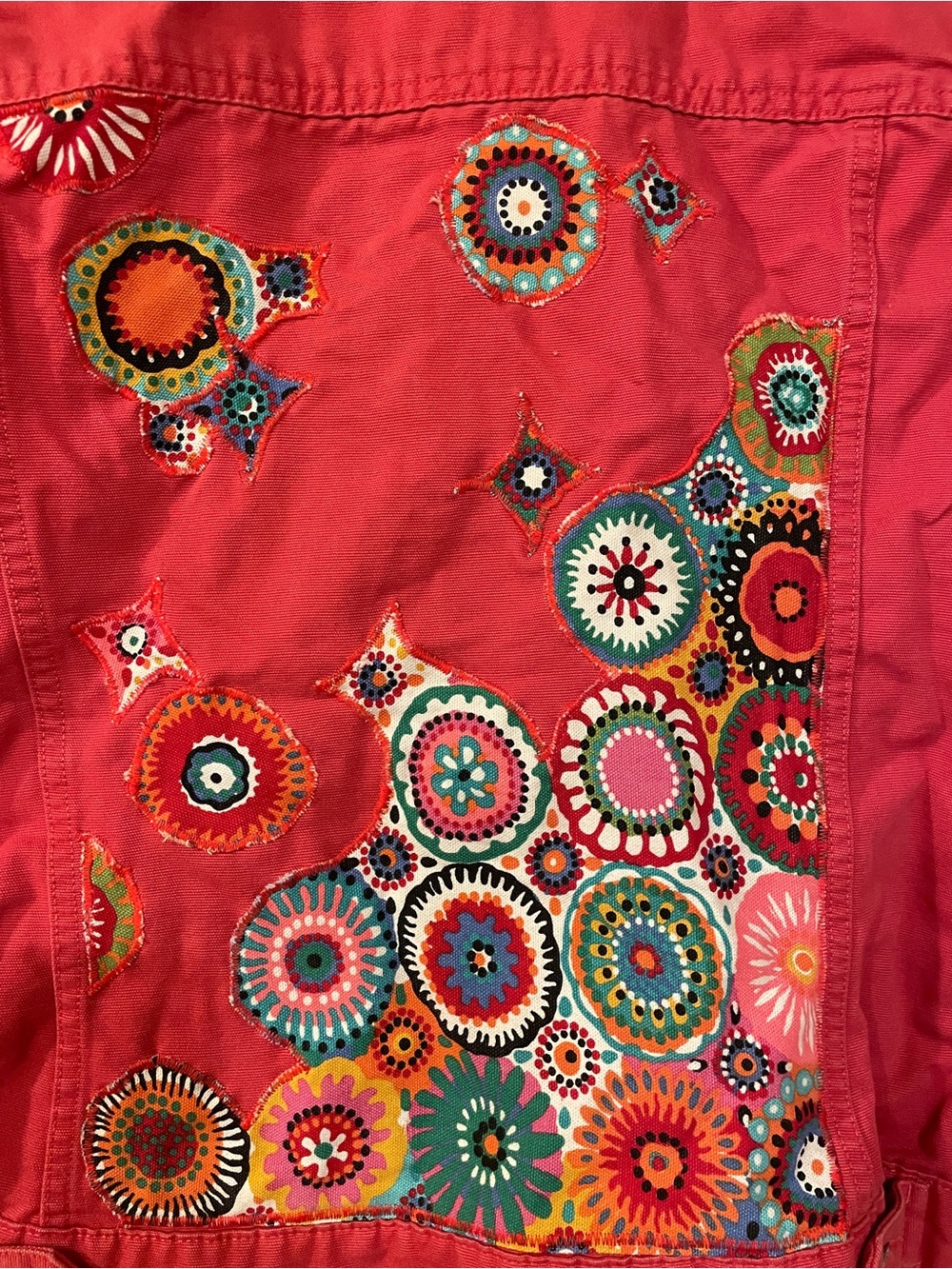Womens Raspberry Red upcycled Eddie Bauer Jacket - Picture 6 of 7